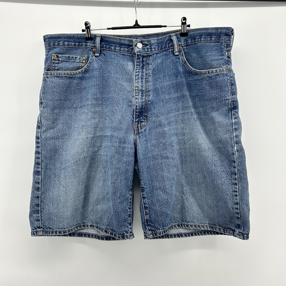 Levis 550 Relaxed Fit Denim Shorts Mens 44 Blue Jean Jorts Medium Wash Dadcore